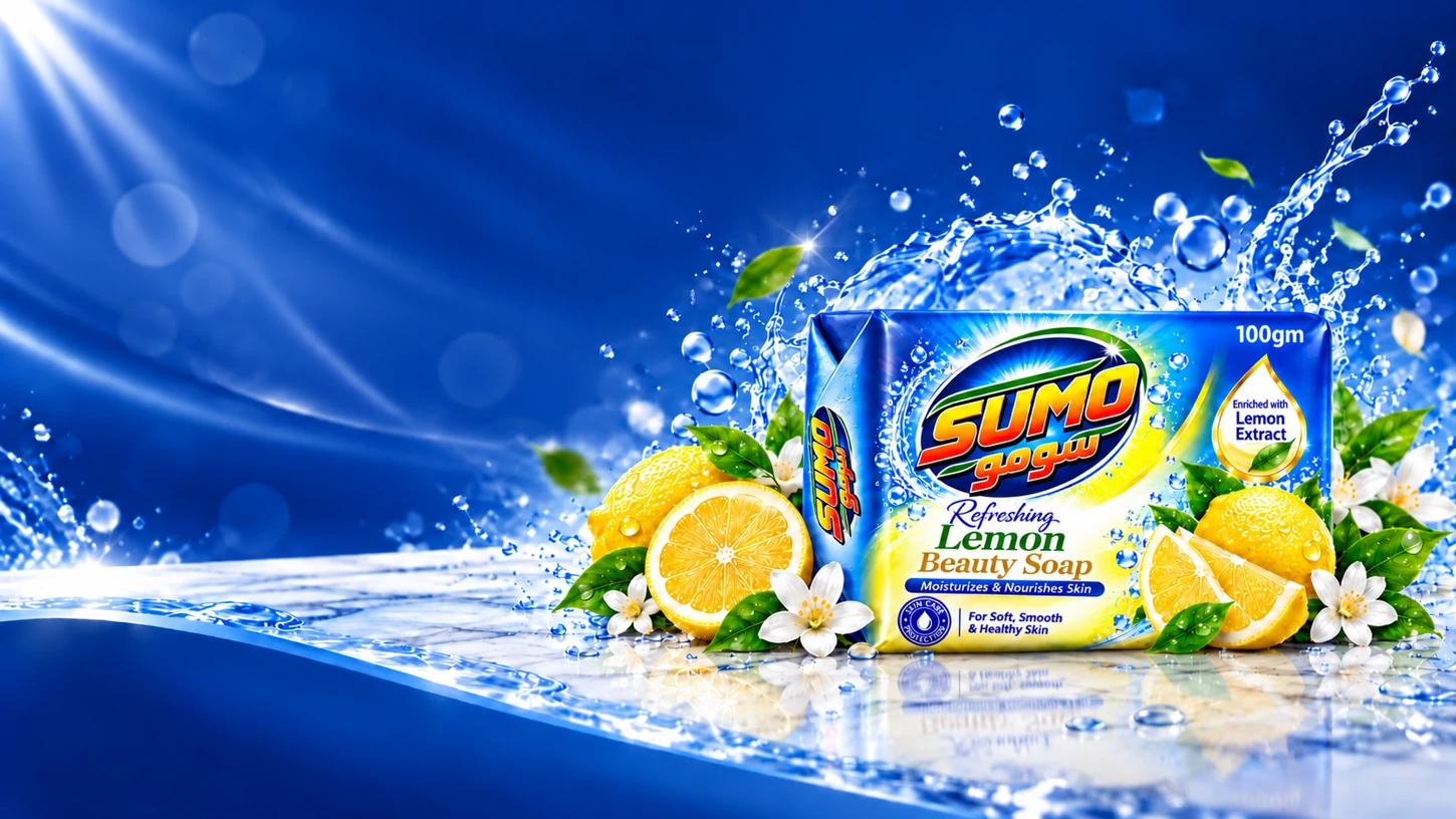 SUMO refreshing lemon beauty soap official banner