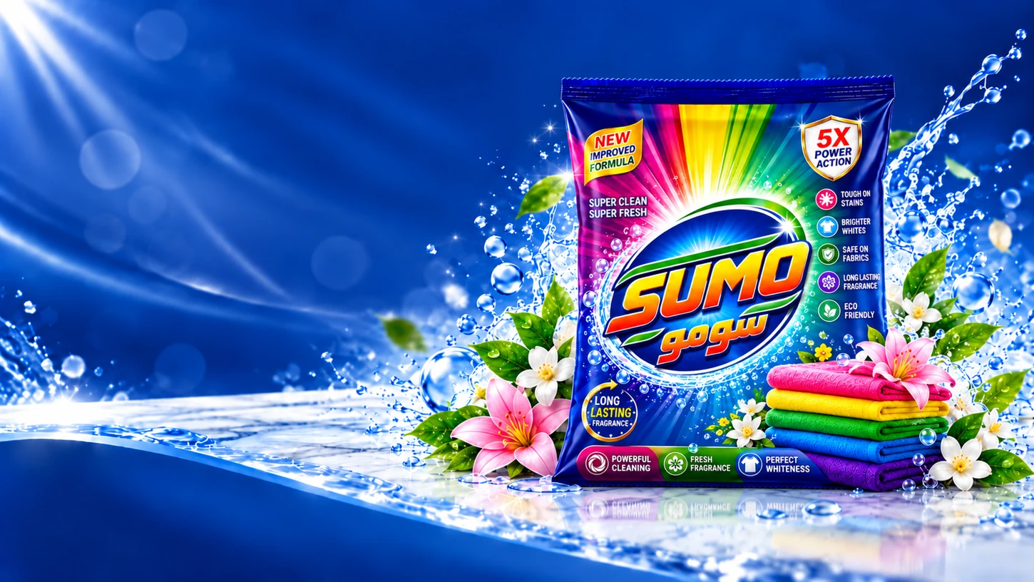 SUMO premium detergent promotional banner